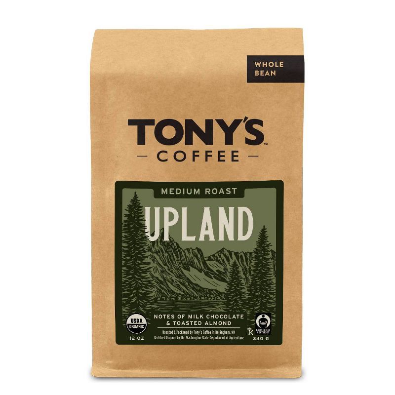 slide 1 of 4, Tony's Coffee Upland Medium Roast Whole Bean Coffee - 12oz, 12 oz