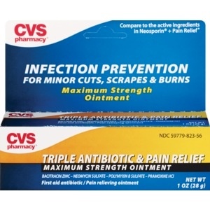 slide 1 of 1, CVS Health Triple Antibiotic & Pain Relief Maximum Strength Ointment, 1 oz