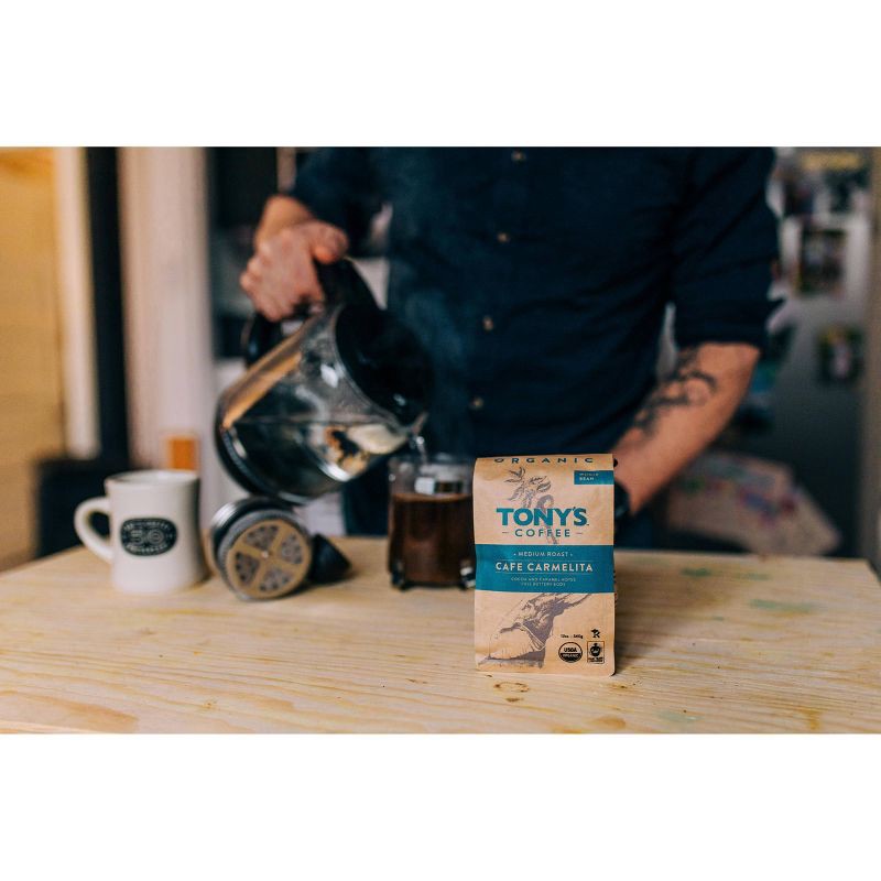 slide 5 of 6, Tony's Coffee Café Carmelita Medium Roast Whole Bean Coffee - 12oz, 12 oz