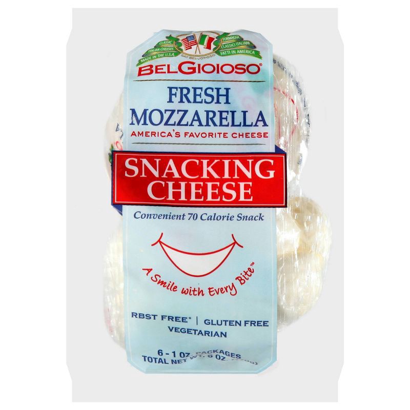 slide 1 of 3, Belgioioso Fresh Mozzarella Snacking Cheese - 6oz, 6 oz