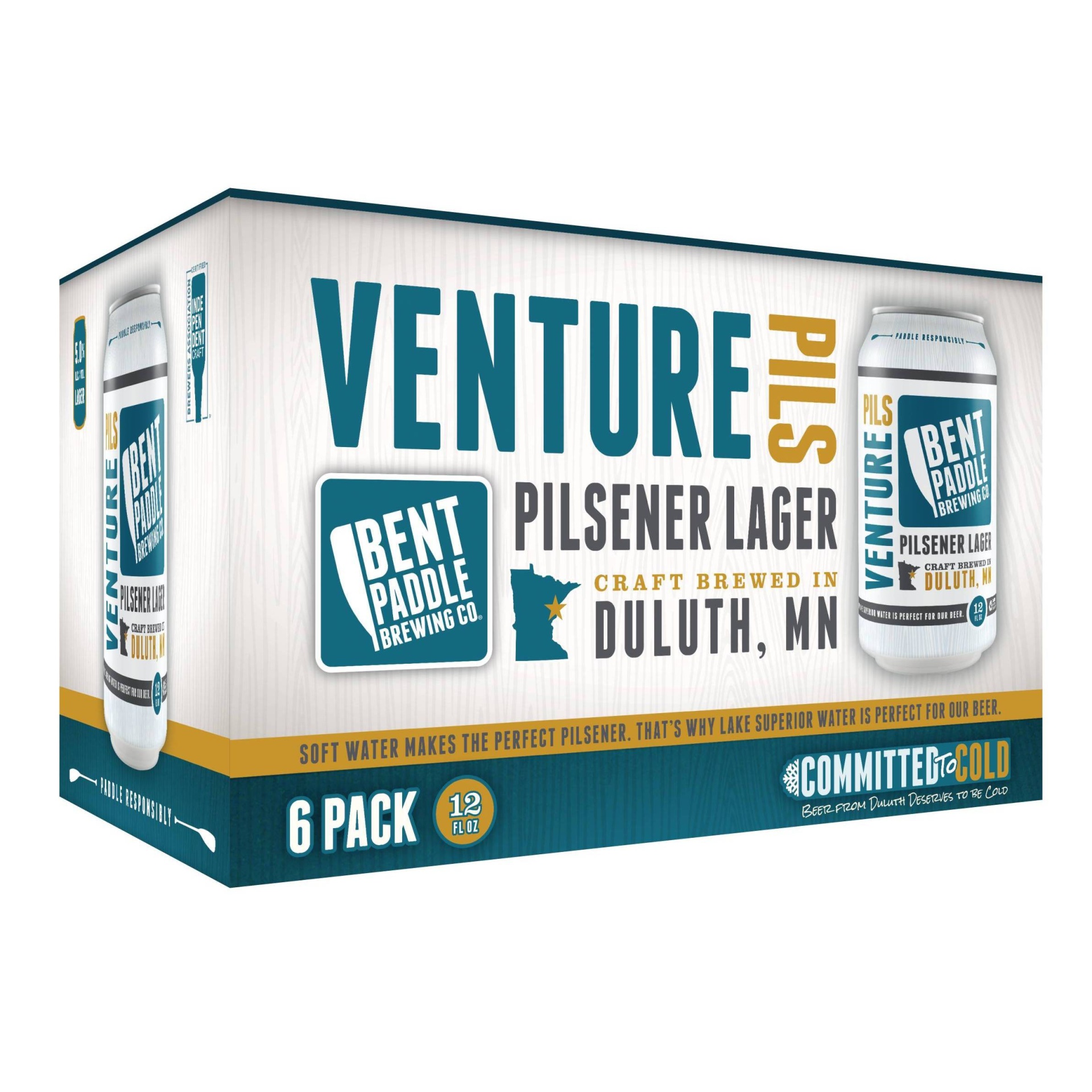 slide 1 of 1, Bent Paddle Brewing Co Bent Paddle Venture Pilsner Beer - 4pk/12 fl oz Cans, 4 ct; 12 fl oz