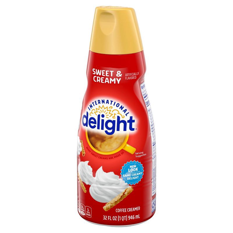 slide 8 of 10, International Delight Sweet & Creamy Coffee Creamer - 32 fl oz, 32 fl oz