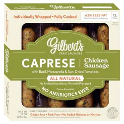 Gilbert's Craft Sausages Gilbert's Craft Sausage Caprese Chicken Sausage - 10oz