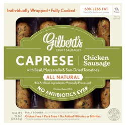 Gilbert's Craft Sausages Gilbert's Craft Sausage Caprese Chicken Sausage - 10oz