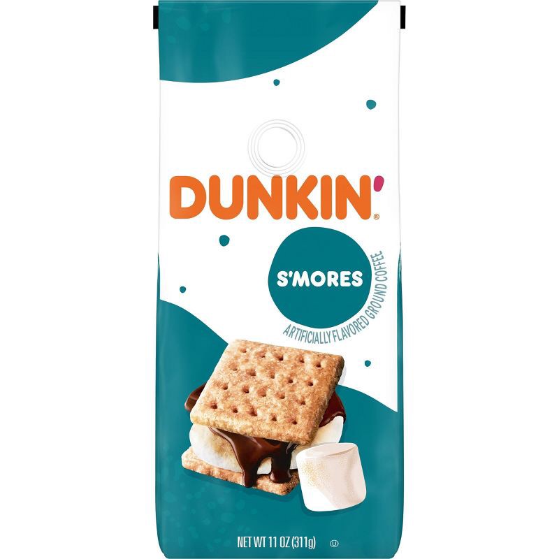 slide 1 of 6, Dunkin' Donuts Dunkin' S'mores Medium Roast Ground Coffee - 11oz, 11 oz