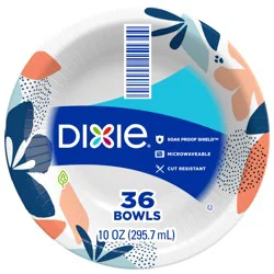 Dixie Compostable 10 Ounce Bowls, 36 Count