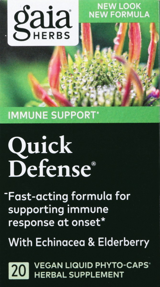 slide 1 of 13, Gaia Herbs Quick Defense Herbal Supplement, 20 ct