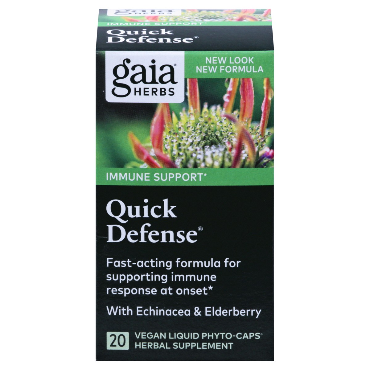 slide 1 of 13, Gaia Herbs Quick Defense Herbal Supplement, 20 ct