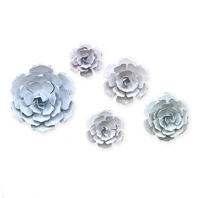 slide 1 of 19, Black Box Marmalade Pastel Flowers Metal Wall Decor Set, 5 ct