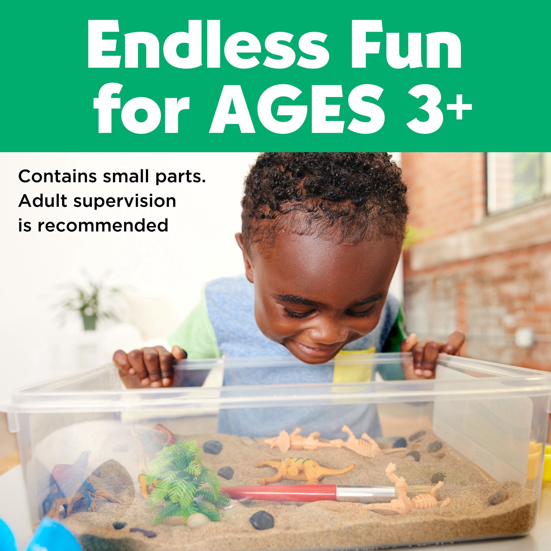 slide 8 of 10, Creativity For Kids Dinosaur Dig Sensory Bin, 14.5 in x 10.25 in x 4.75 in