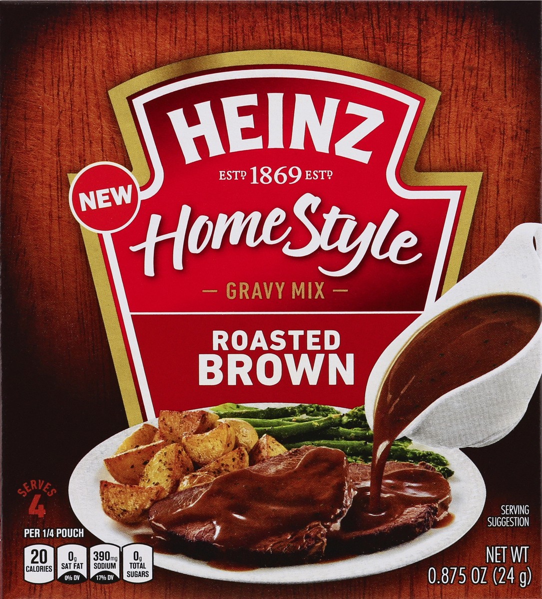 slide 4 of 10, Heinz Home Style Roasted Brown Gravy Mix 0.875 oz, 0.875 oz