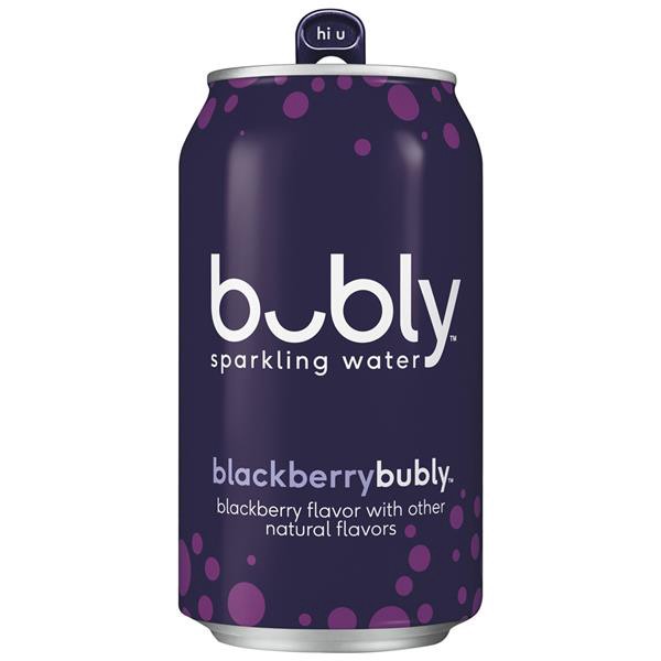 slide 1 of 3, bubly Blackberry Sparkling Water Single Can - 12 oz, 12 oz