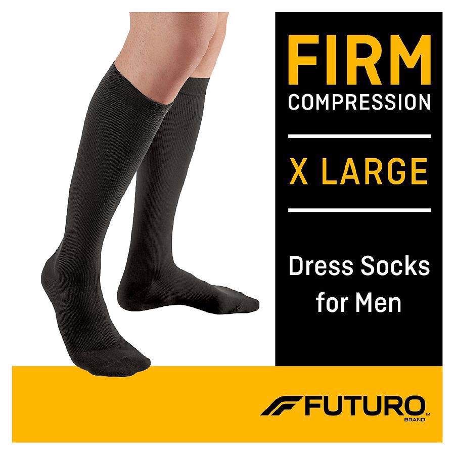 slide 2 of 4, Futuro  Restoring Dress Socks For Men, X-Large, Black, 1 ct