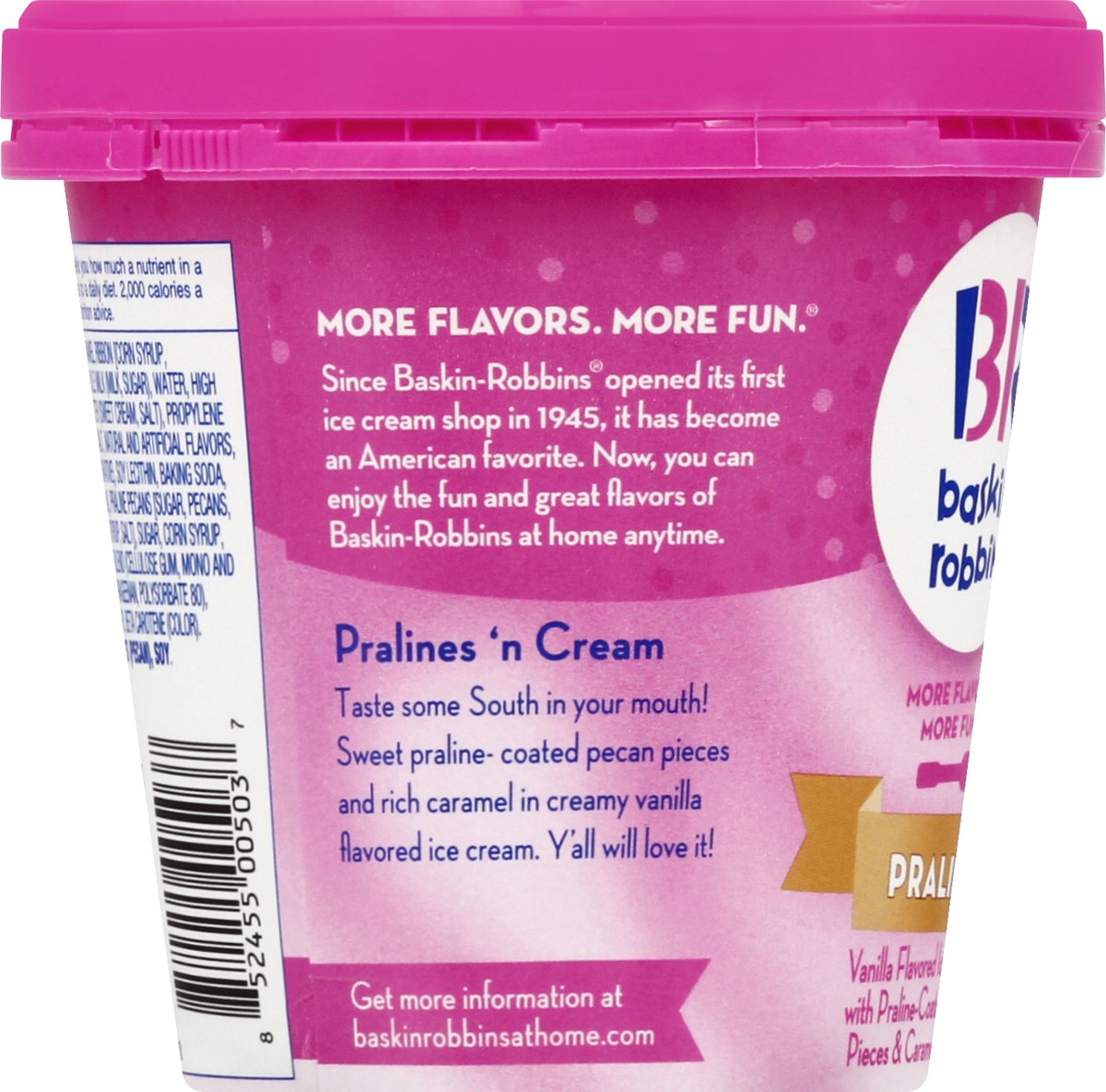 slide 8 of 9, Baskin-Robbins Pralines 'N Cream Ice Cream 14.0 oz, 14 oz