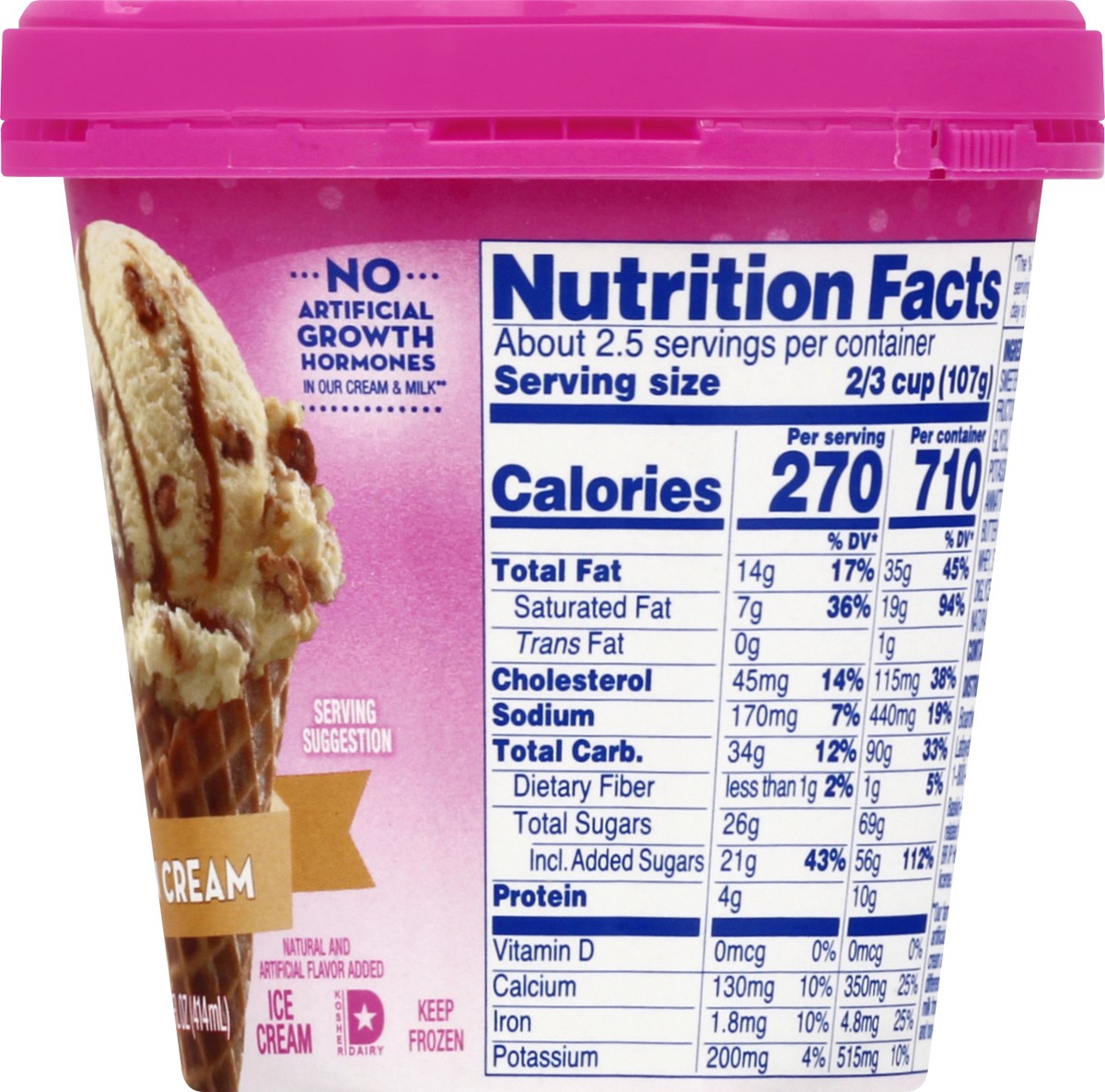 slide 3 of 9, Baskin-Robbins Pralines 'N Cream Ice Cream 14.0 oz, 14 oz