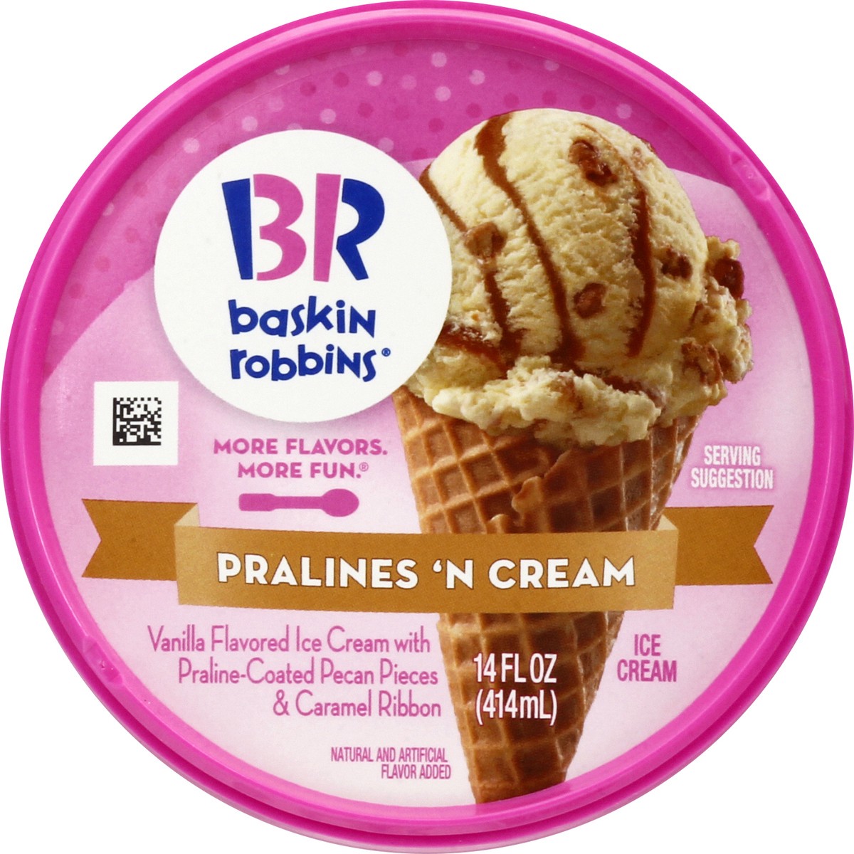 slide 7 of 9, Baskin-Robbins Pralines 'N Cream Ice Cream 14.0 oz, 14 oz