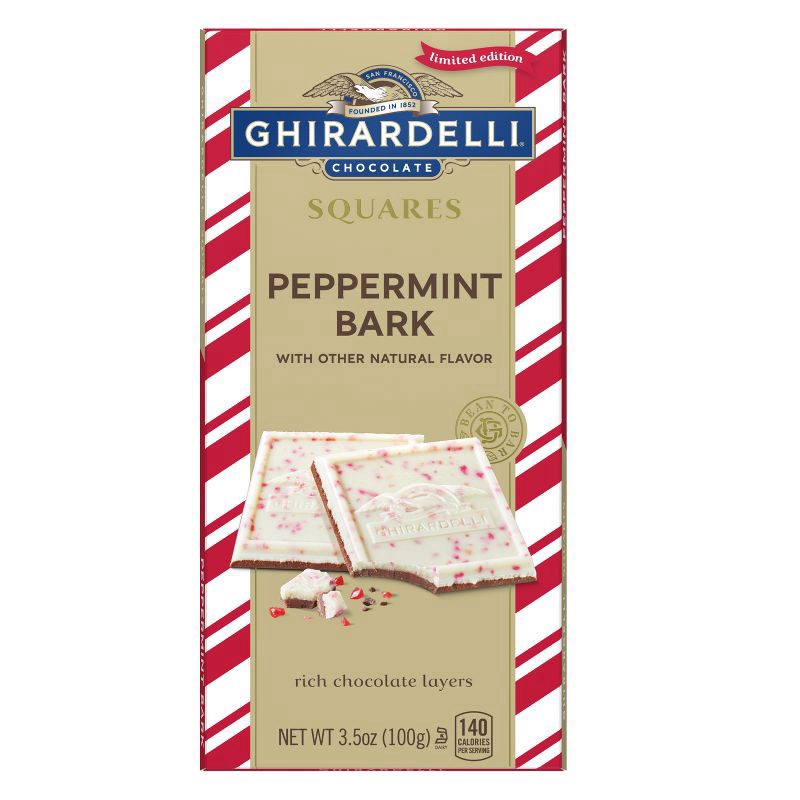 slide 1 of 6, GHIRARDELLI Peppermint Bark Bar, 3.5 oz Bar, 3.5 oz