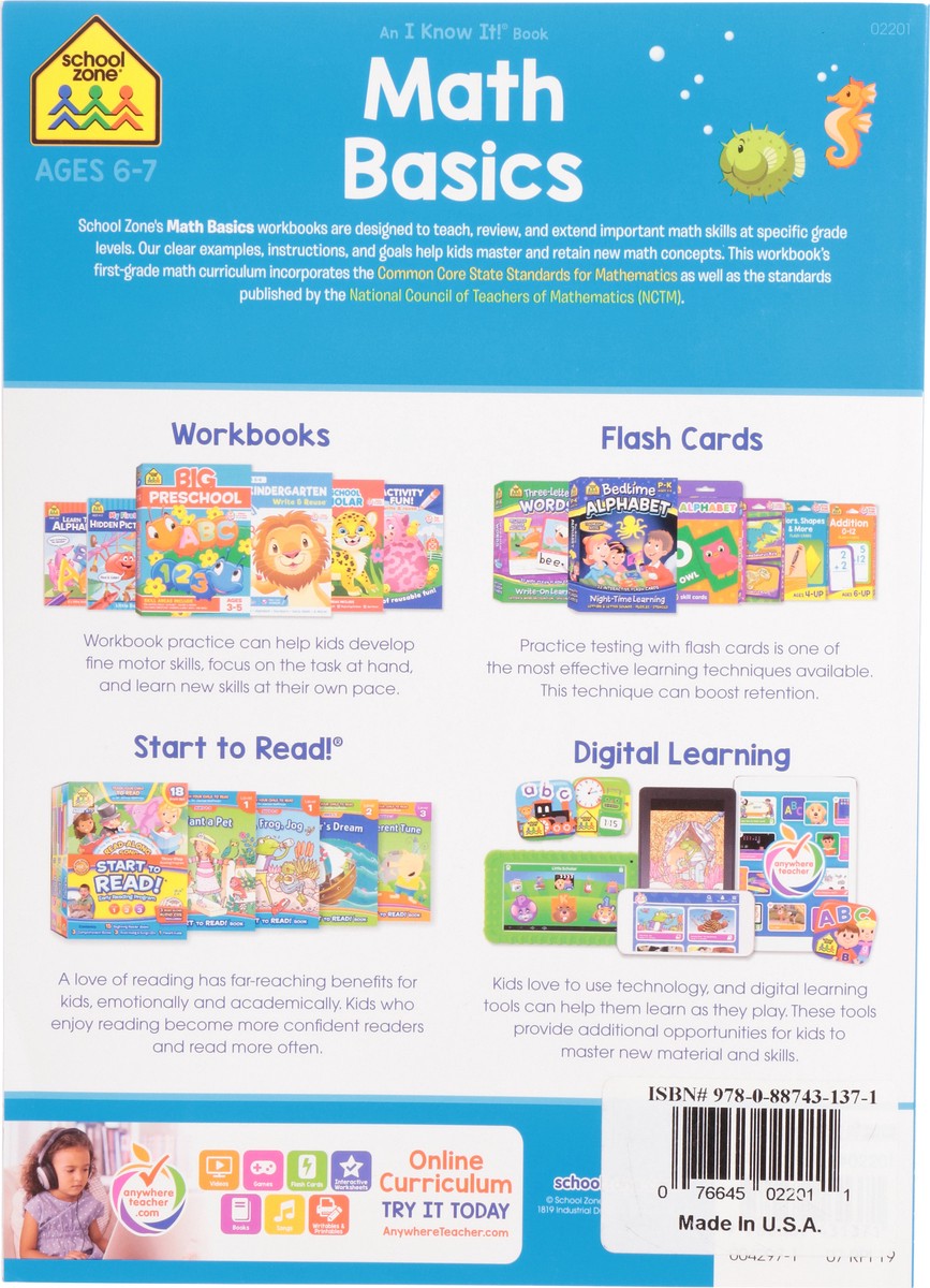 slide 3 of 11, School Zone Math Basics Book 1 ea, 1 ct