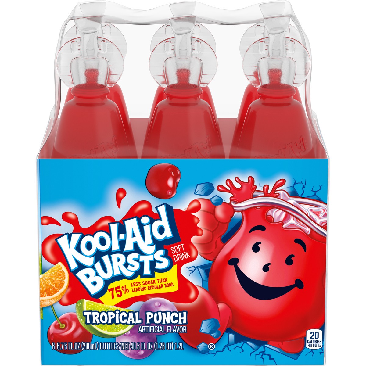 slide 1 of 9, Kool-Aid Bursts Tropical Punch Ready-to-Drink Juice, 6 ct; 6.75 fl oz