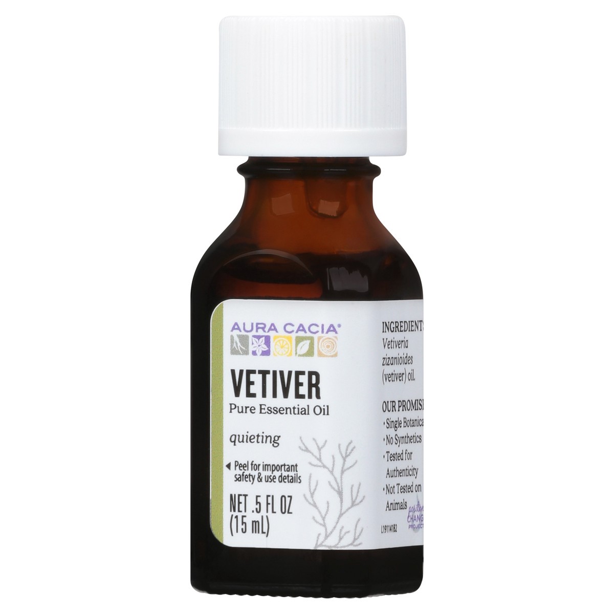 slide 5 of 9, Aura Cacia Vetiver Essential Oil, 0.5 oz