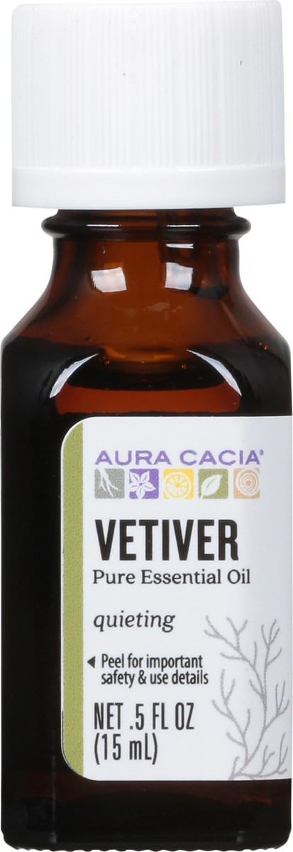 slide 2 of 9, Aura Cacia Vetiver Essential Oil, 0.5 oz