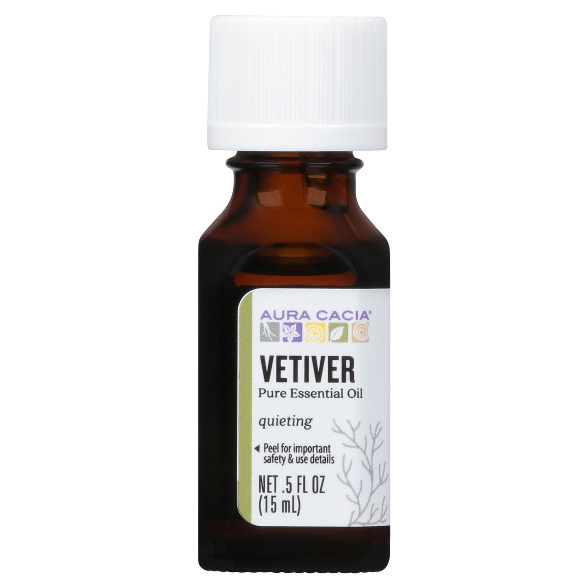 slide 1 of 9, Aura Cacia Vetiver Essential Oil, 0.5 oz