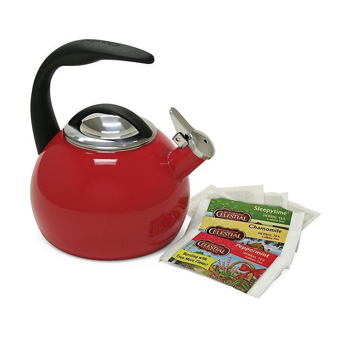 slide 1 of 1, Chantal Anniversary Tea Kettle - Red, 2 qt