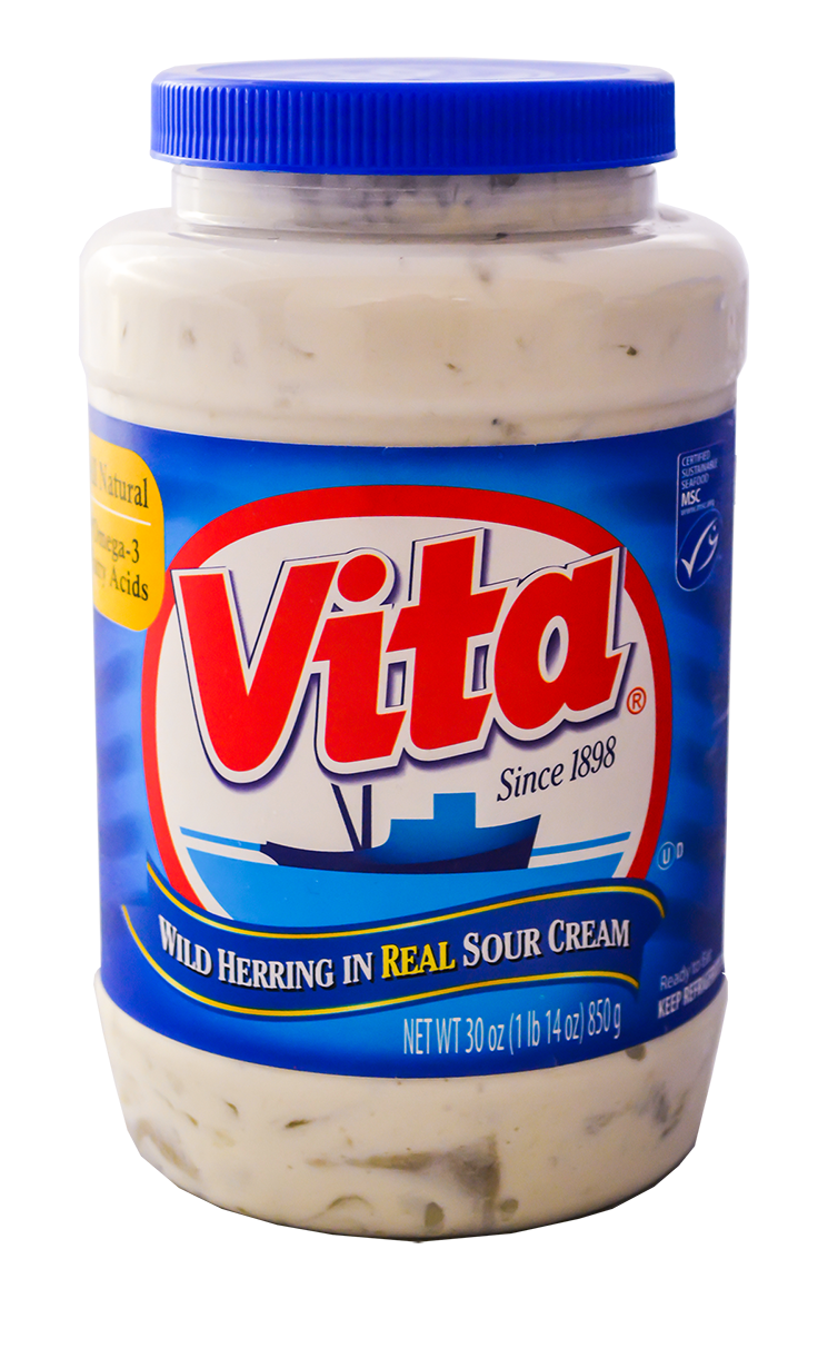 slide 1 of 1, Vita Herring In Sour Cream, 32 oz