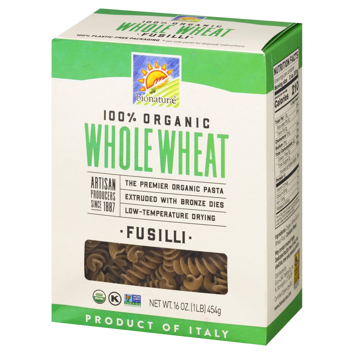 slide 2 of 10, bionaturae Whole Wheat Fusilli 16 oz, 16 oz