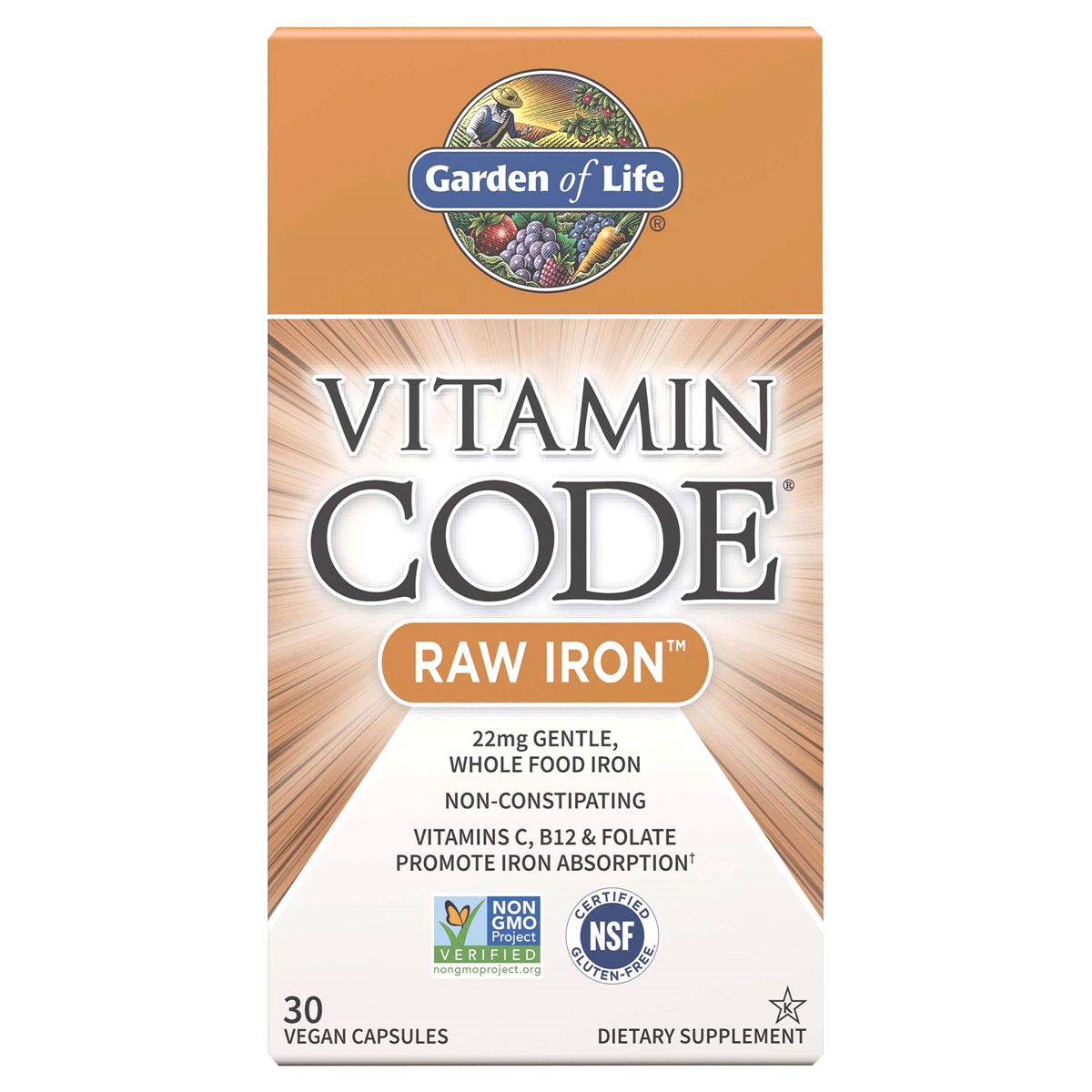 slide 1 of 1, Vitamin Code - Raw Iron, 30 ct