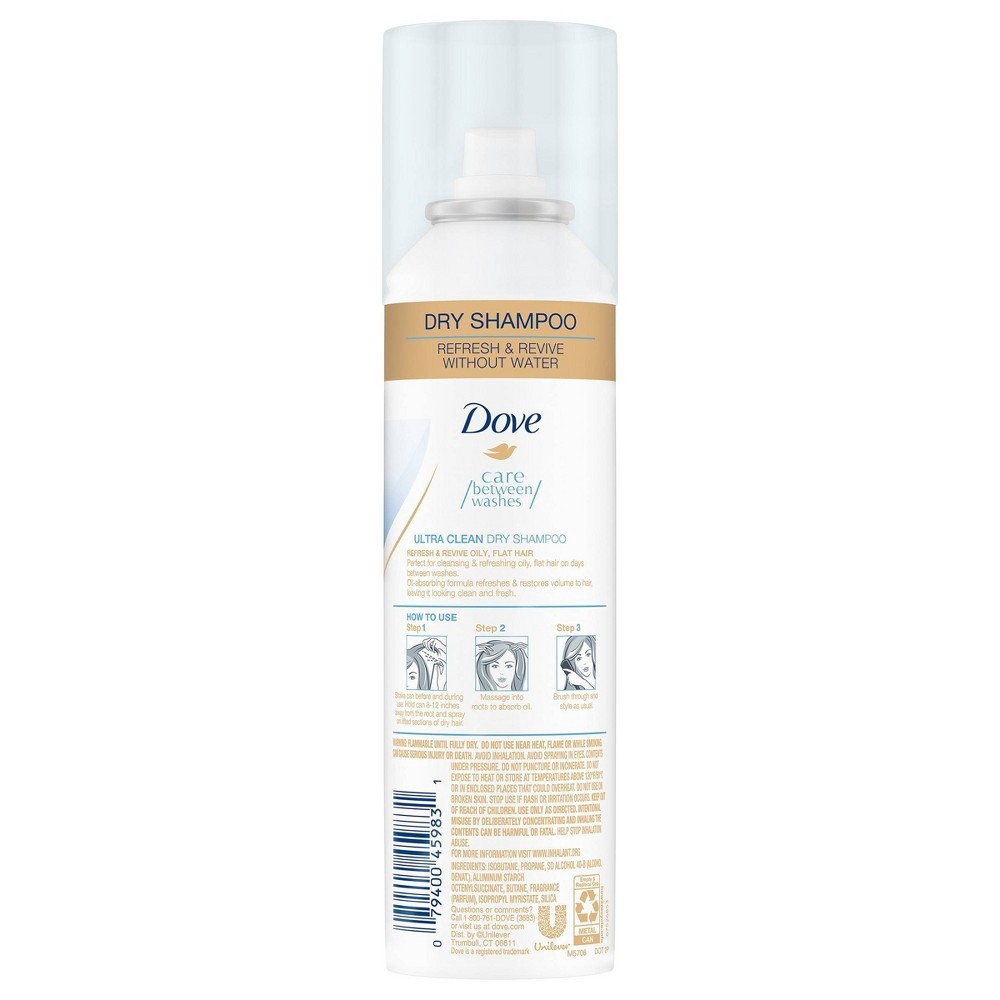 slide 4 of 4, Dove Care Between Washes Dry Shampoo Ultra Clean, 5 oz, 5 oz