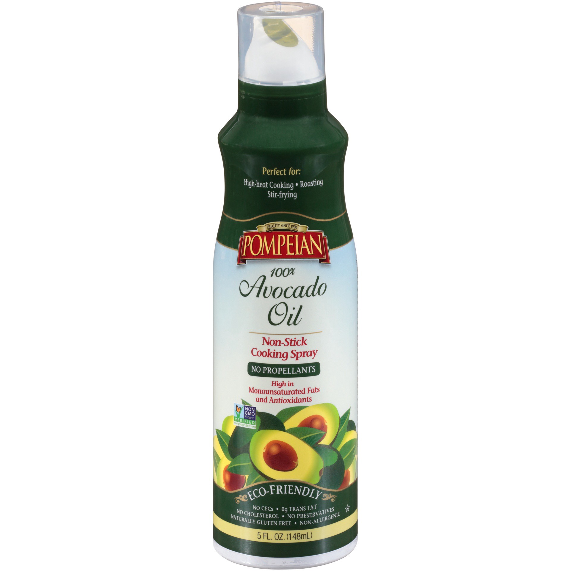 slide 1 of 2, Pompeian 100% Avocado Oil Non-Stick Cooking Spray 5 oz, 5 oz