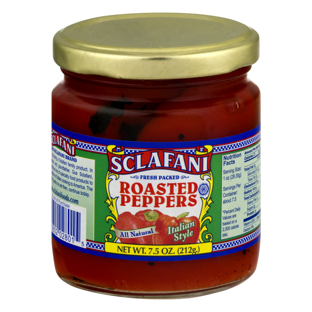 slide 1 of 1, Sclafani Roasted Peppers, 7.5 oz