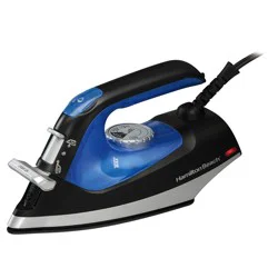 Hamilton Beach Flip Handle Iron and Steamer - Black/Blue/Gray