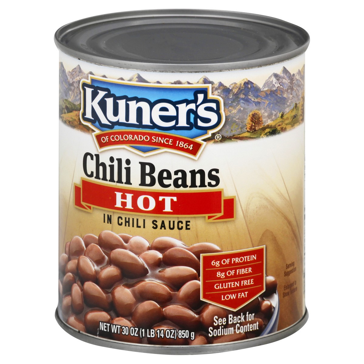 slide 11 of 12, Kuner's Hot Chili Beans 30 oz, 30 oz