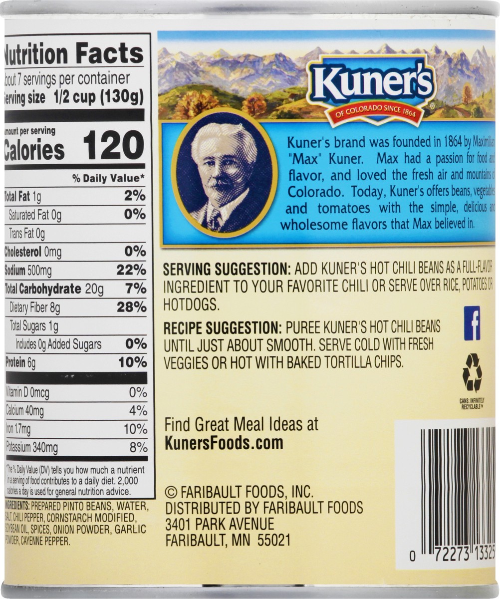 slide 9 of 12, Kuner's Hot Chili Beans 30 oz, 30 oz