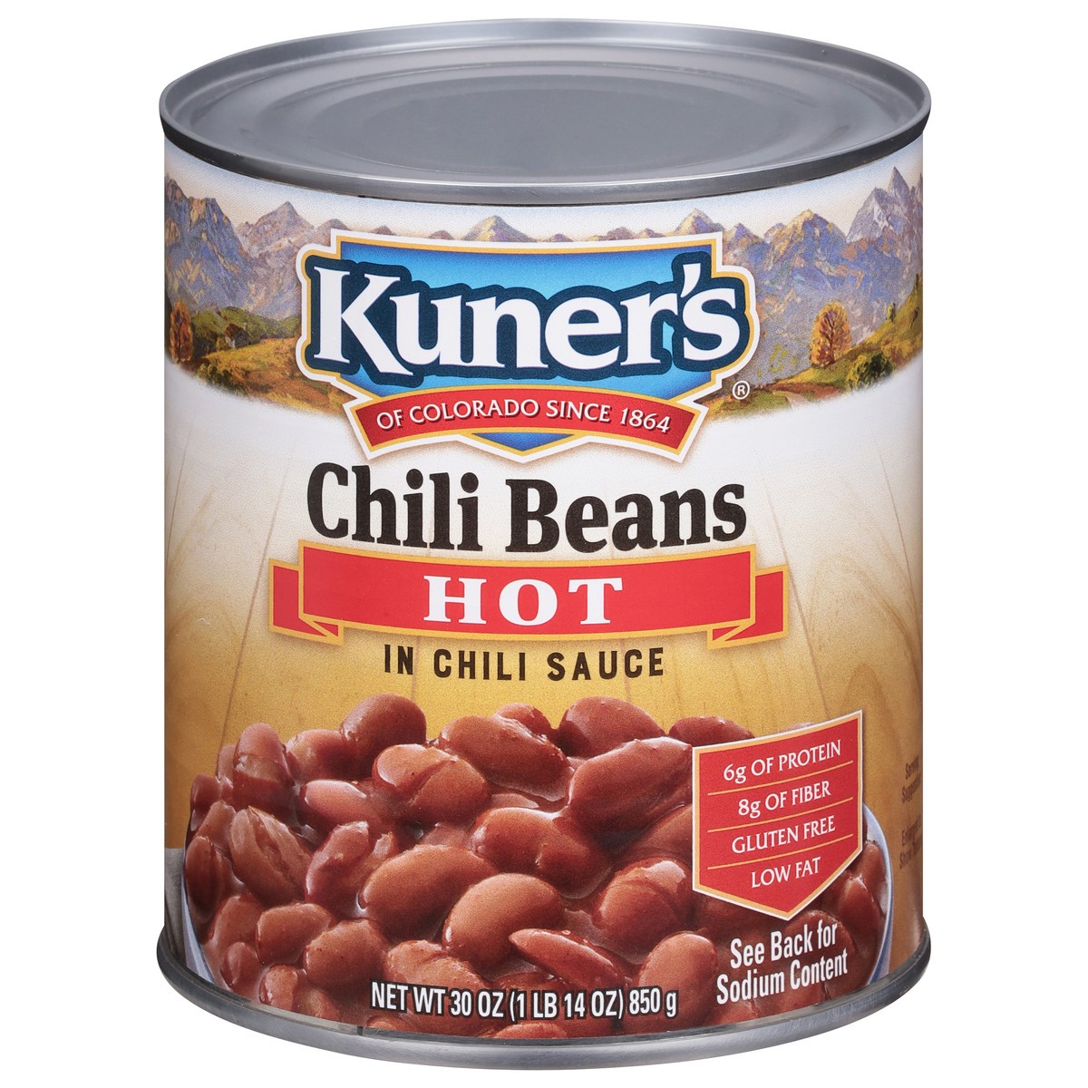 slide 1 of 12, Kuner's Hot Chili Beans in Chili Sauce 30 oz, 30 oz