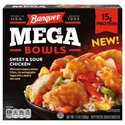 Banquet MEGA Bowls Sweet & Sour Chicken, Frozen Meal, 13 oz.