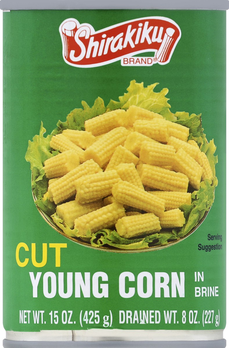 slide 5 of 6, Shirakiku Cut Young Corn in Brine, 15 oz