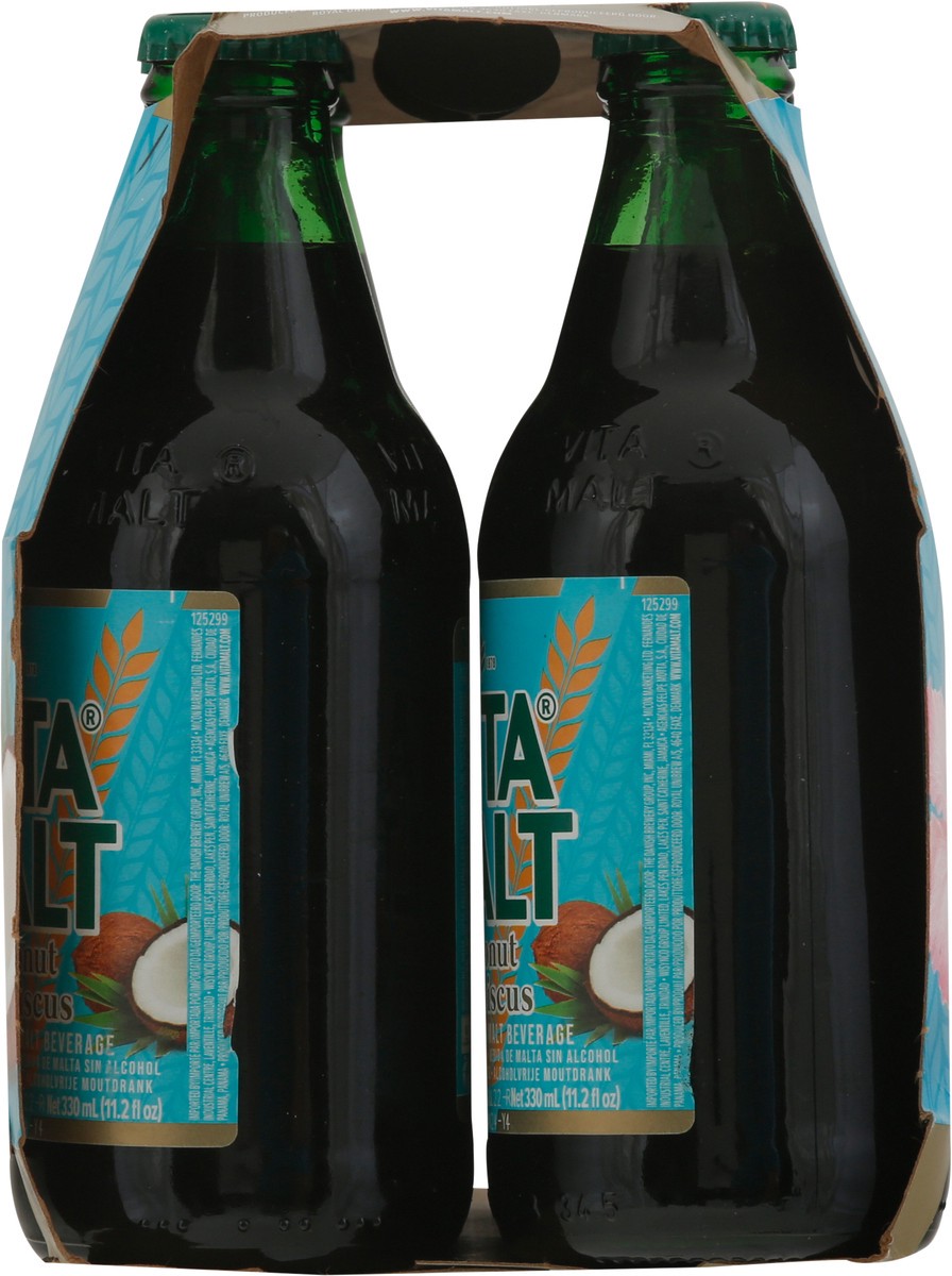 slide 2 of 13, Vita Malt Non-Alcoholic Coconut & Hibiscus Malt Beverage 6 - 11.2 fl oz Bottles, 6 ct