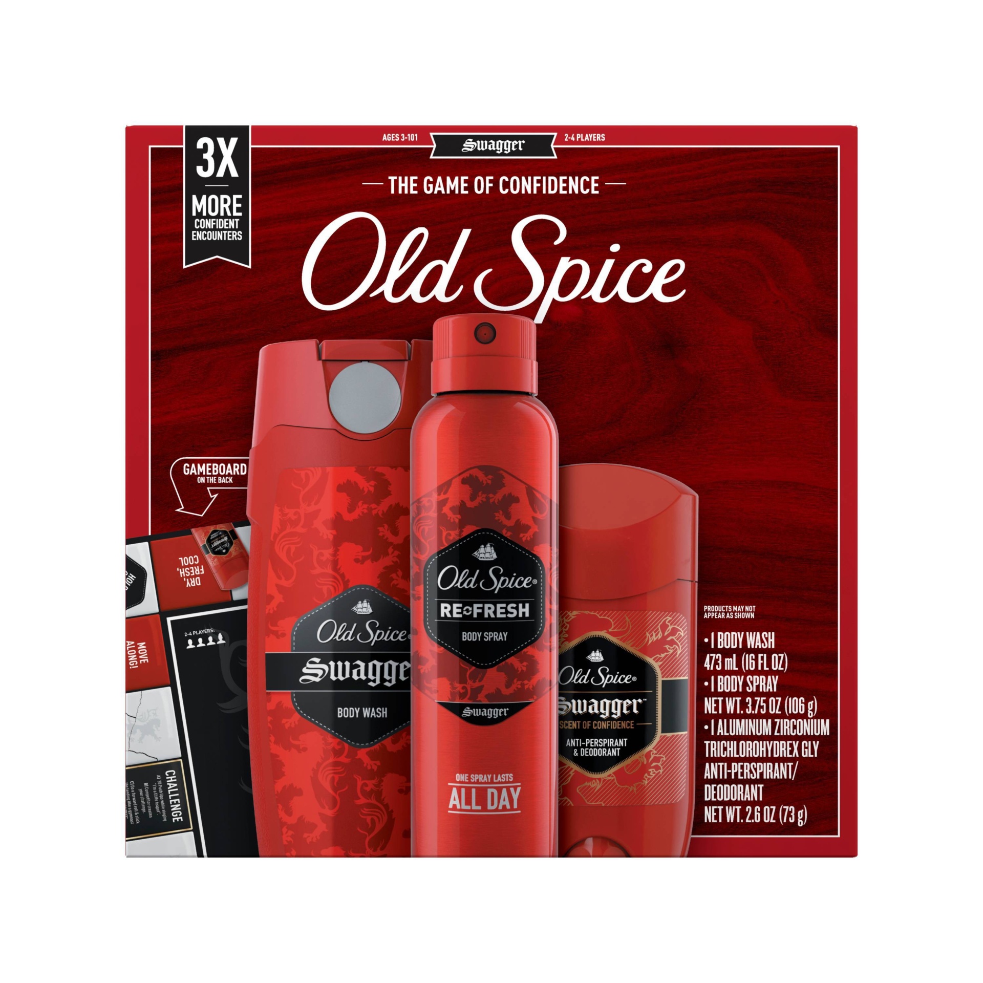 Old Spice Red Zone Swagger Scent Body Spray for Men, 3.75 oz