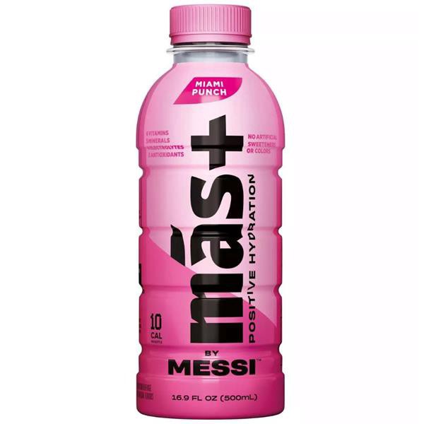 slide 1 of 1, Más+ By Messi Miami Punch Positive Hydration, 16.9 fl oz