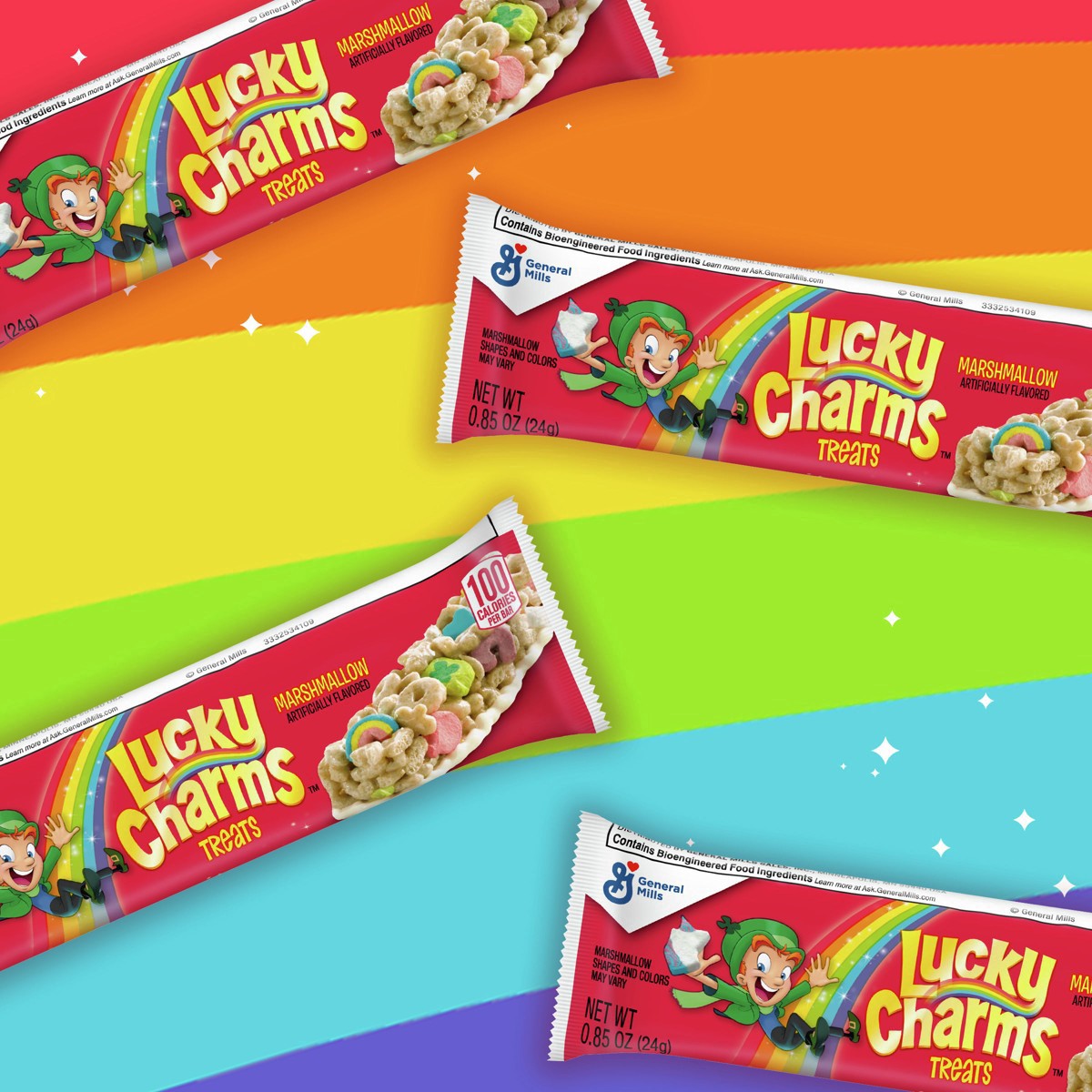 slide 9 of 12, Lucky Charms Breakfast Cereal Treat Bars, Snack Bars, 6.8 oz, 8 ct, 8 ct