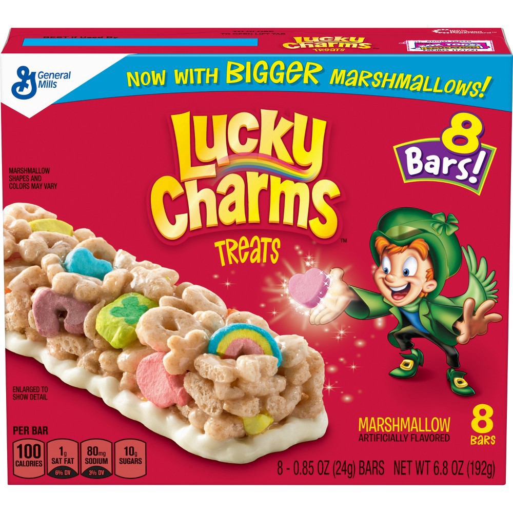 slide 12 of 12, Lucky Charms Breakfast Cereal Treat Bars, Snack Bars, 6.8 oz, 8 ct, 8 ct