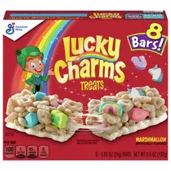 Lucky Charms Marshmallow Treat Bars, Snack Bars, Limited Edition St. Patrick''s Day Packaging, 6.8 oz, 8 ct