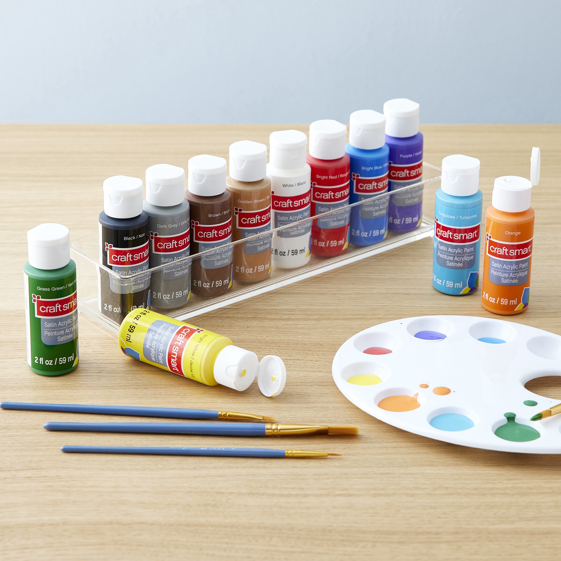 slide 2 of 4, Satin Acrylic Paint Value Set By Craft Smart, 2 fl oz