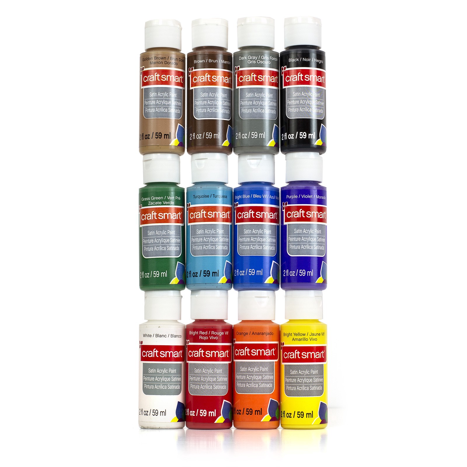 slide 4 of 4, Satin Acrylic Paint Value Set By Craft Smart, 2 fl oz
