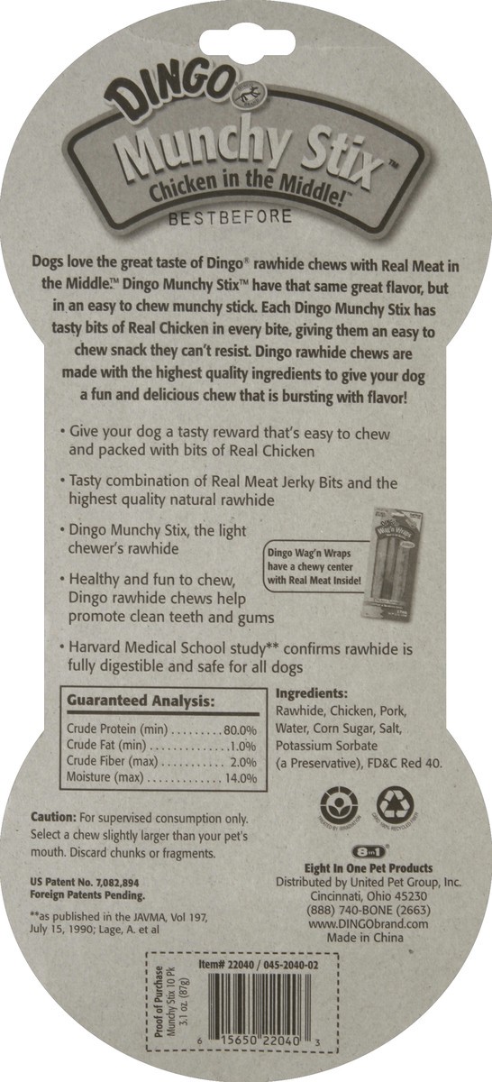 slide 2 of 3, Dingo Rawhide Chew 3.1 oz, 3.1 oz