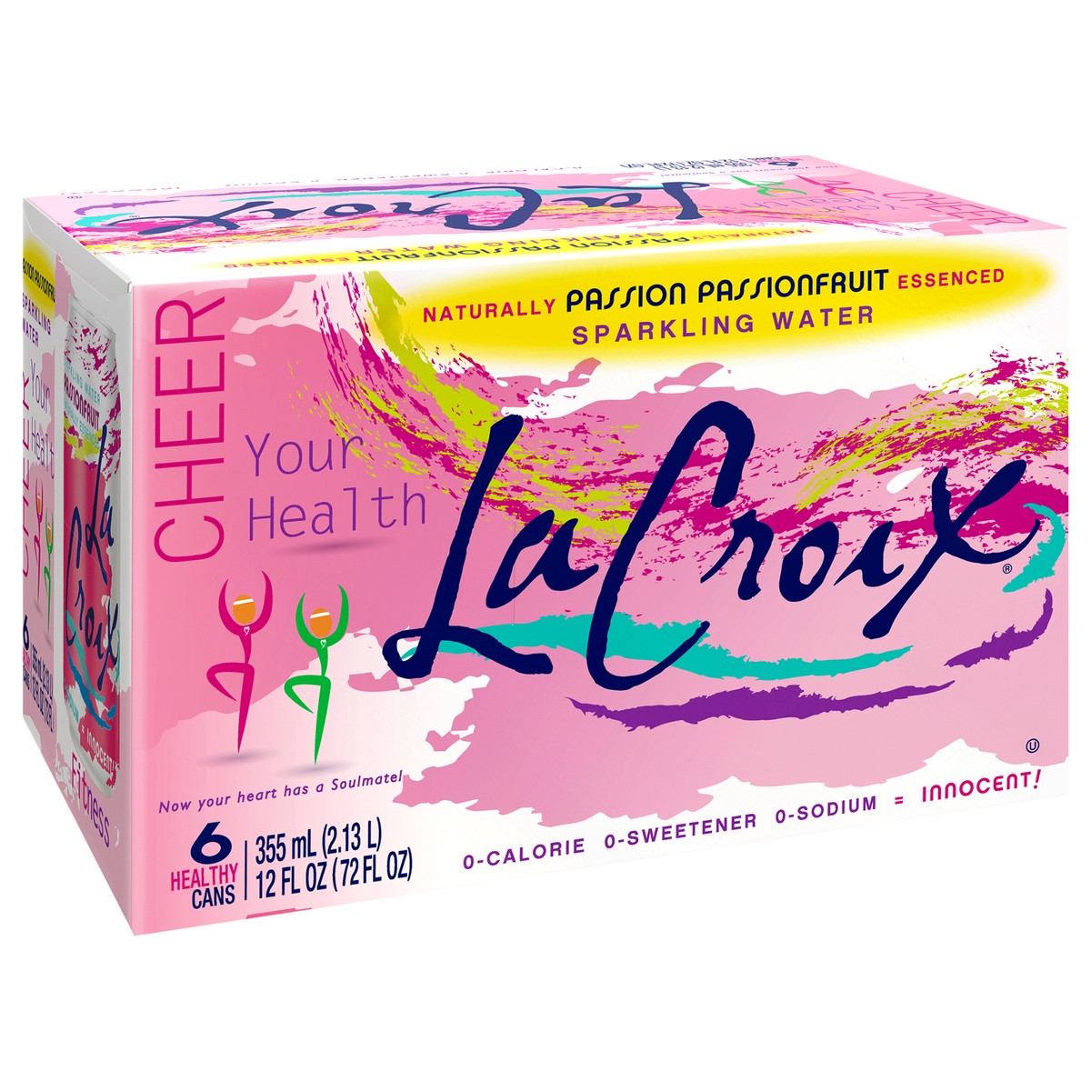 slide 2 of 7, La Croix Passion Fruit Sparkling Water 6 - 12 fl oz Cans, 6 ct