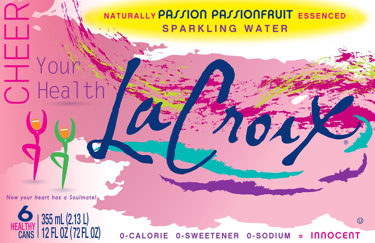 slide 7 of 7, La Croix Passion Fruit Sparkling Water 6 - 12 fl oz Cans, 6 ct